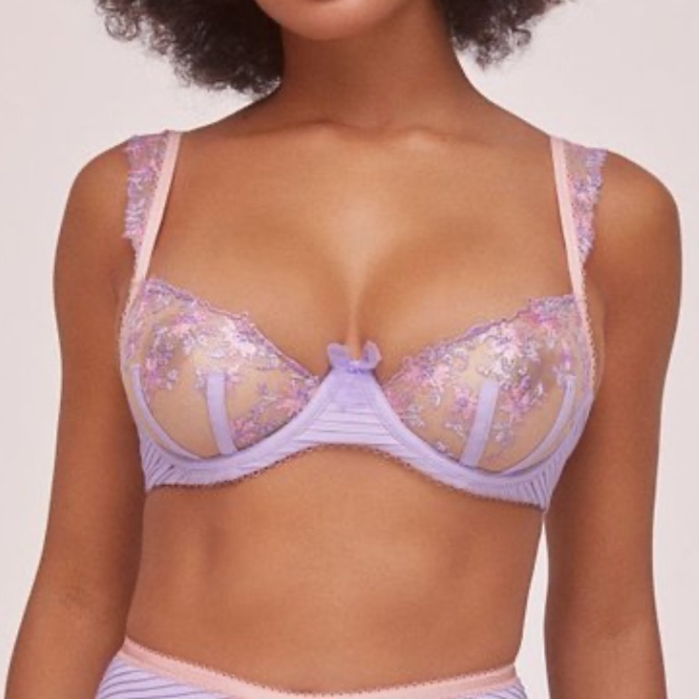 For Love & Lemons Ophelie Lace Floral Bra - Picture 2 of 6